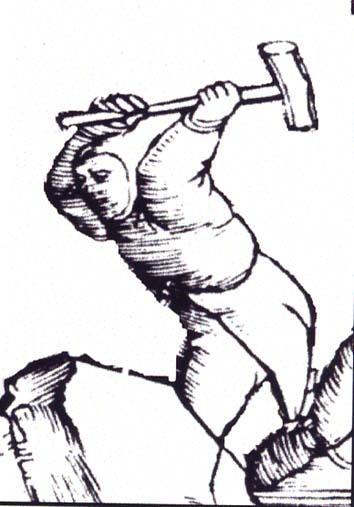 Knappe mit Schlägel